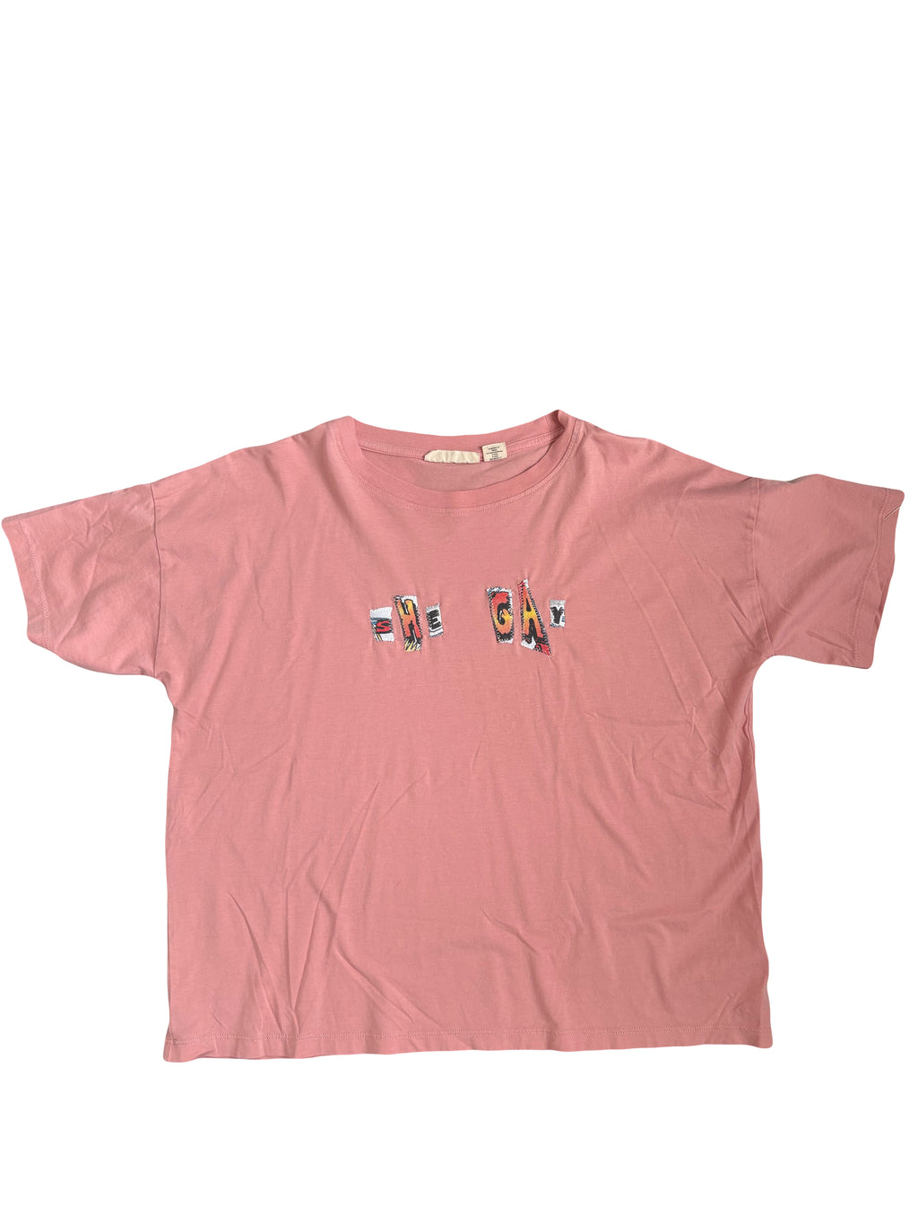She Gay letter shirt