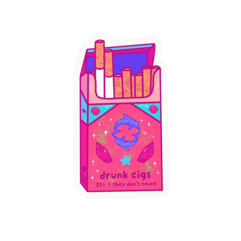 Drunk Cigs Vinyl Sticker