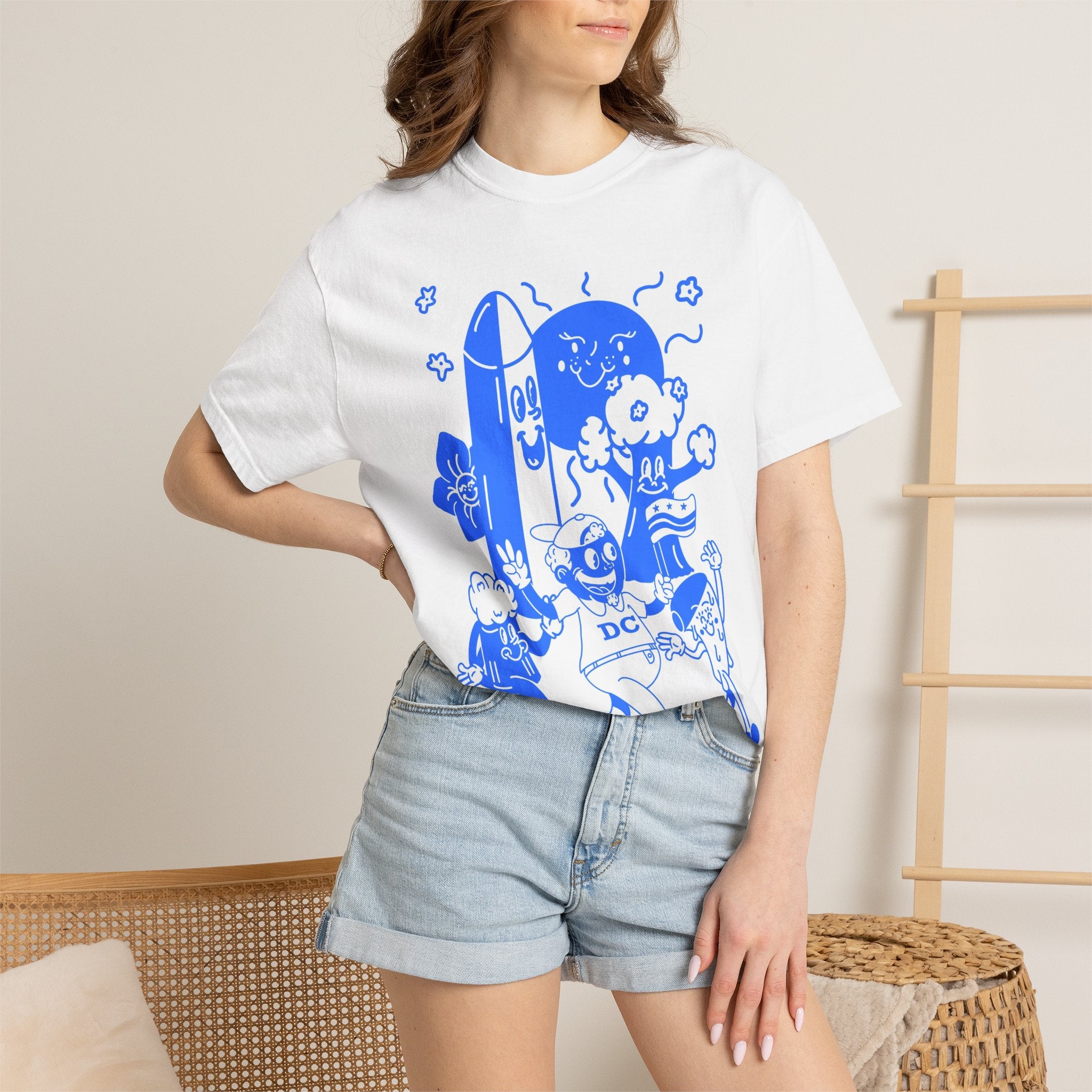 Retro Washington DC Cartoon T-Shirt