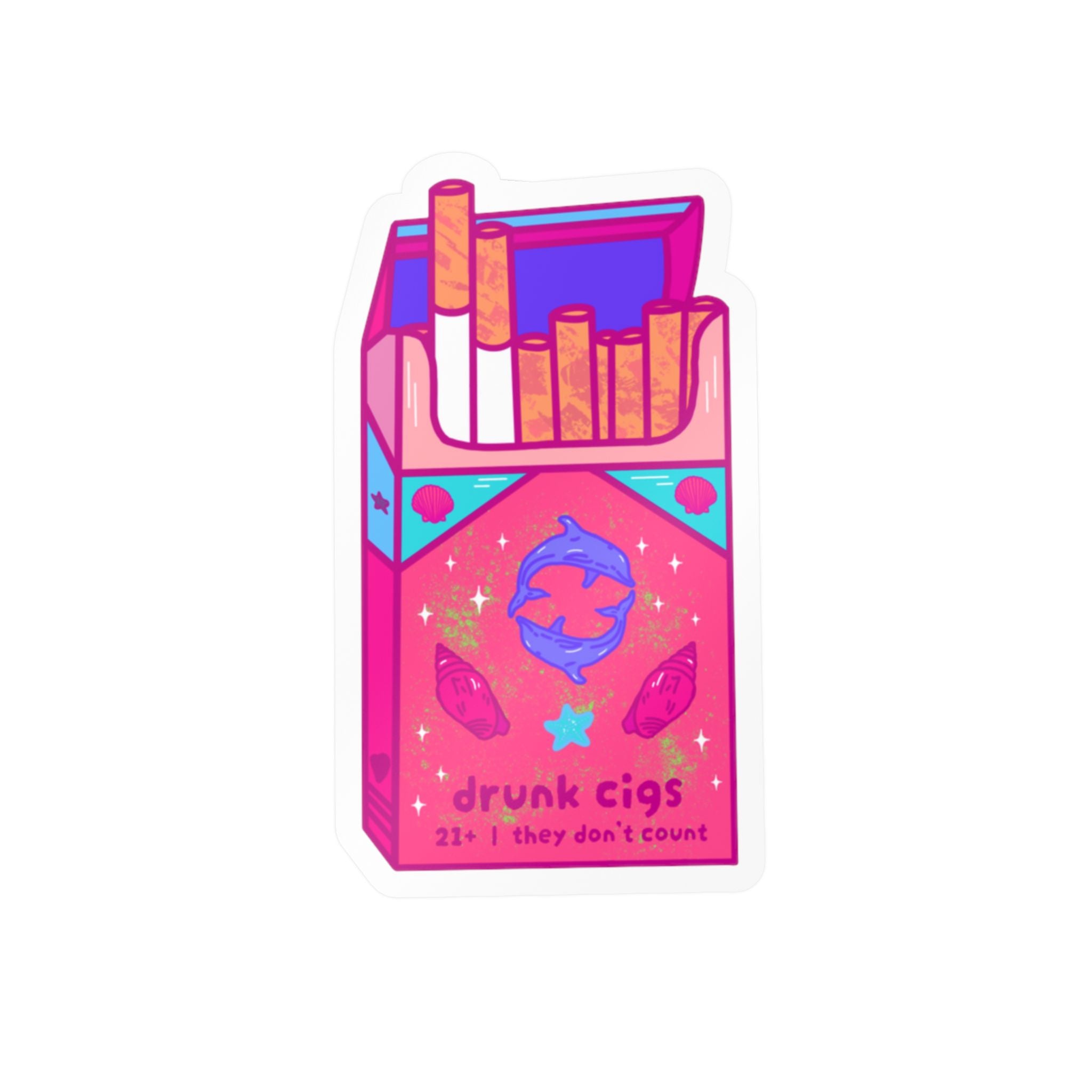 Drunk Cigs Vinyl Sticker