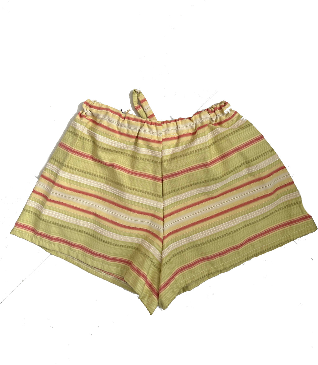 Striped drawstring shorts